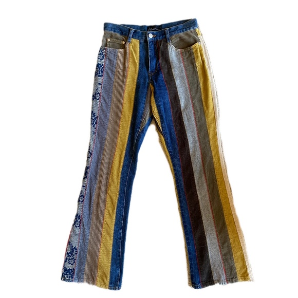 Y2K No Boundaries Stripe patchwork Jeans - Picture 2 of 3